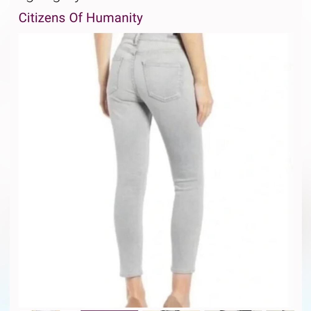 Citizens Of Humanity Light Gray Straight Jeans 28